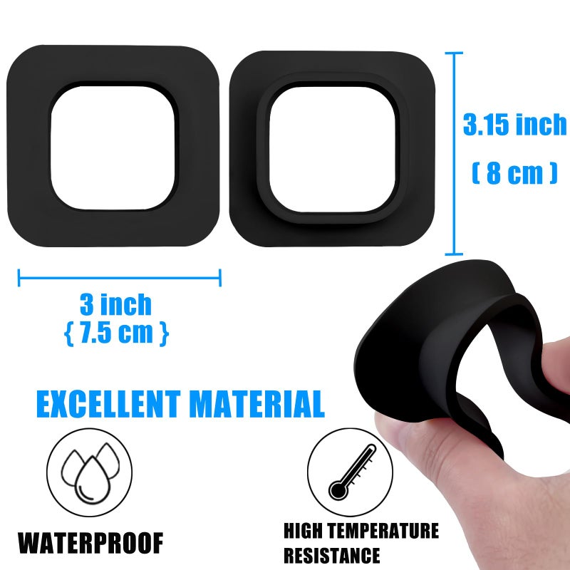 REEYEAR 2 Pack Window Mount Compatible with Blink 2/1 Mini Indoor, Secured Camera Glass Wall Holder for Single Pane Glass Windows/Doors for Outside Security Monitoring,Black - Image 4