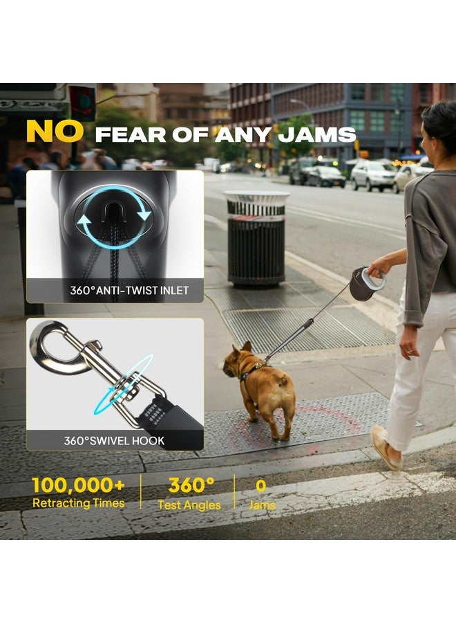 Fida Upgraded Retractable Dog Leash 30ft, Heavy Duty Pet Walking Leash for Medium/Large Breed up to 110 lbs, 360° Tangle-Free Long Retract Dog Lead, Soft Grip, One-Hand Brake, Black - Image 4