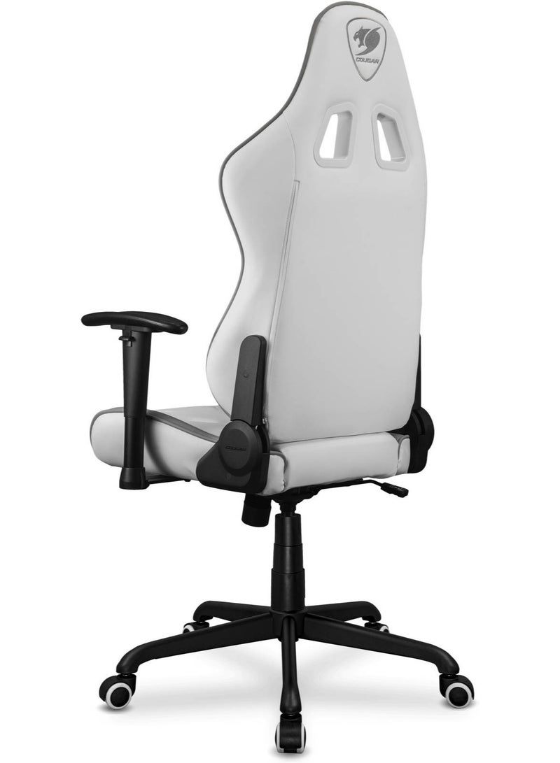 Cougar Armor Elite Gaming Chair, Premium PVC Leather, Full Steel Frame, 160° Reclining Backrest, 2D Adjustable Armrests, Head & Lumbar Pillows, Class 4 Gas Lift, Ergonomic Office & Gaming Chair, White | 3MELIWHB.0001 - Image 4