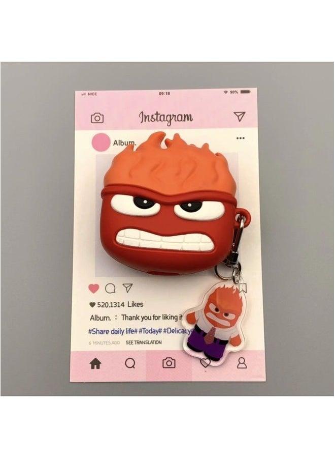 Mind Secret Force Earphone Case Suitable For Airpods4 Apple Wireless Bluetooth 1/2/3/Pro2-Color:Little Policewoman With Blue Headgear And Black Hair + Pendant-Applicable Models:Airpods 1/2 Generation - Image 4