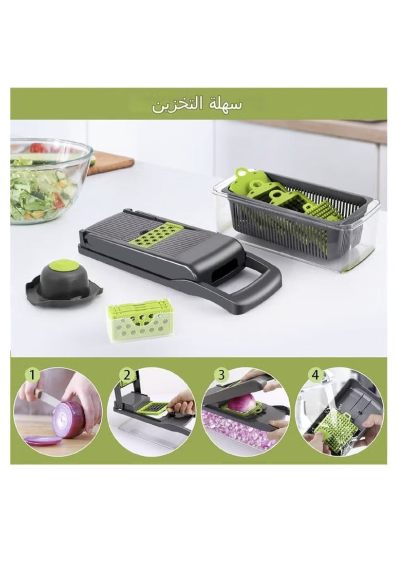 Denx Multifunctional Vegetable Chopper Cutter Slicer And Dicer Tool 15 in 1 - Image 4