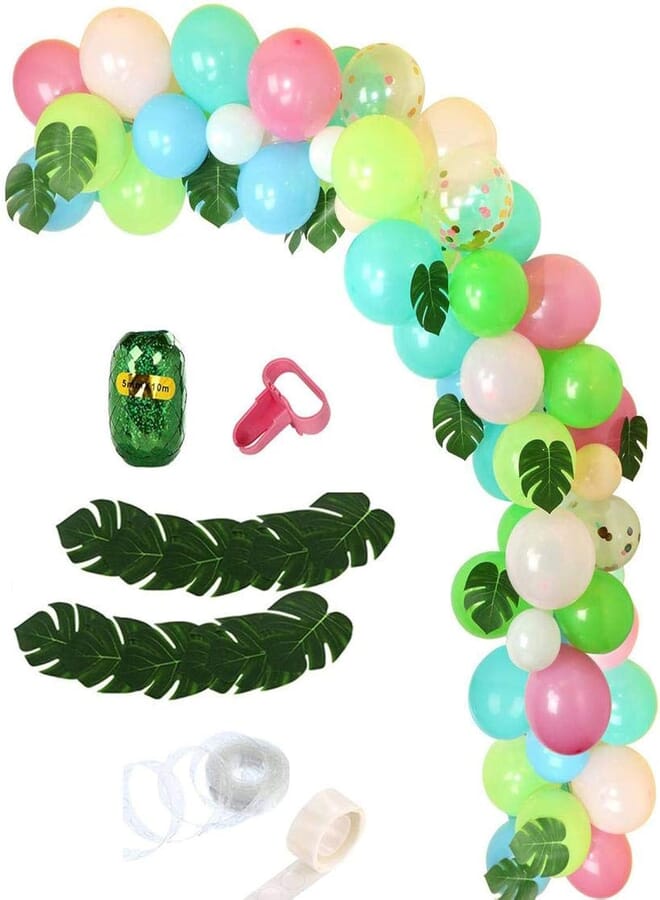 DIY Balloon Arch Tropical Theme Party Supplies for Birthday Party Summer Party 92PCS