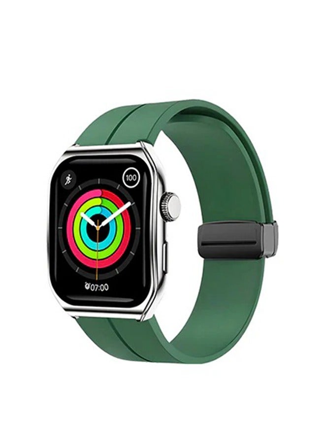 iCruze ساعة ذكية برونتو فليكس مع شاشة منحنية 2.01 بوصة، مكالمات بلوتوث، مراقبة معدل ضربات القلب و SpO2، أوضاع رياضية متعددة، تنبيهات الرسائل، مقاومة للماء IP67 - Image 1