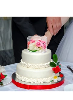 Arabest 3 Pcs Acrylic Cake Stand Clear Cake Riser Cake Cupcake Dessert Display Stand Cake Tier Round Cylinder Display Riser Display Box for Wedding Birthday Party, Inch, 8 Inch and 10 Inch  - Image 4