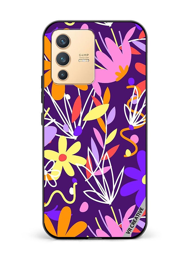 VR CREATIVE Protective Case Cover For Vivo V23 5G Organic Patterns Collection Design Multicolour - Image 1