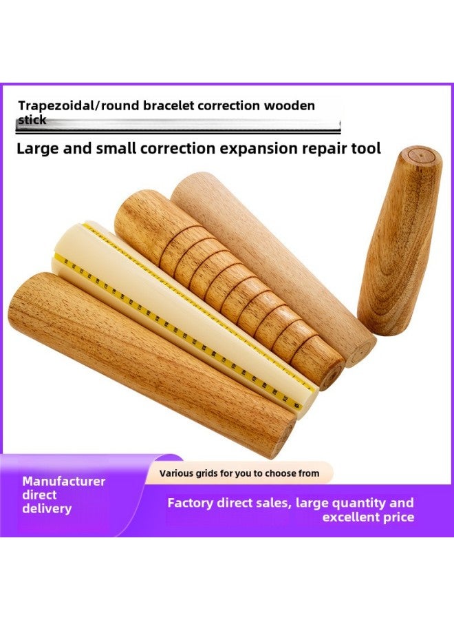 Plastic Bracelet Stick Bracelet Wooden Stick Measurement Wooden Stick Plastic Expansion Correction Repair Wrist Size Size Tool-Model:Bracelet Round Step Wooden Stick (Unpainted  - Image 2