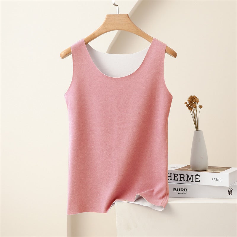 German Velvet Thermal Vest Women'S New Ab Fleece-Lined Slim-Fit Sleeveless Base Shirt Suspender Top - Image 1