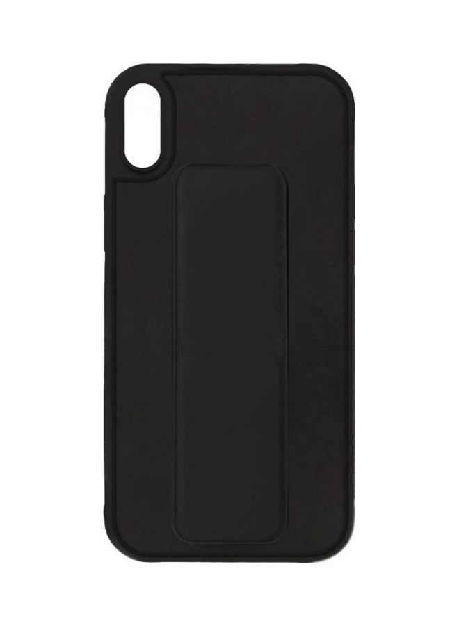 Protective Back Cover With Finger Grip Stand For Apple iPhone XS/X Black - Image 4