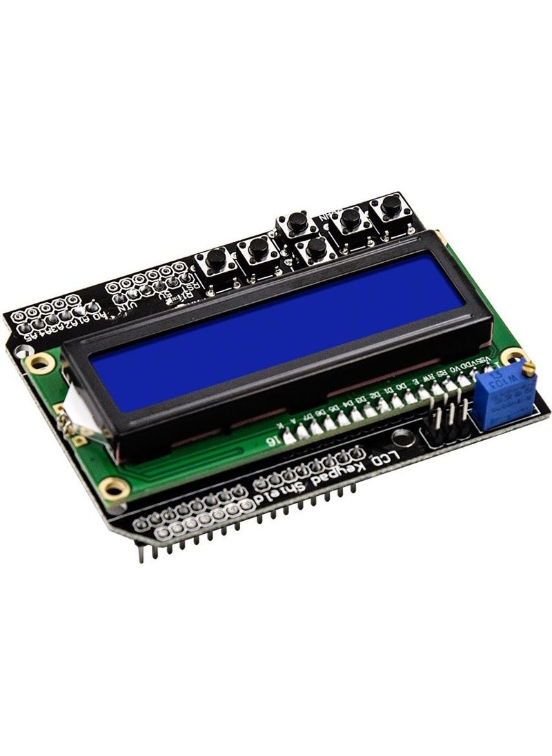 TLS Robotics 1602 LCD Keypad Shield 16x2 Screen Compatible with Arduino