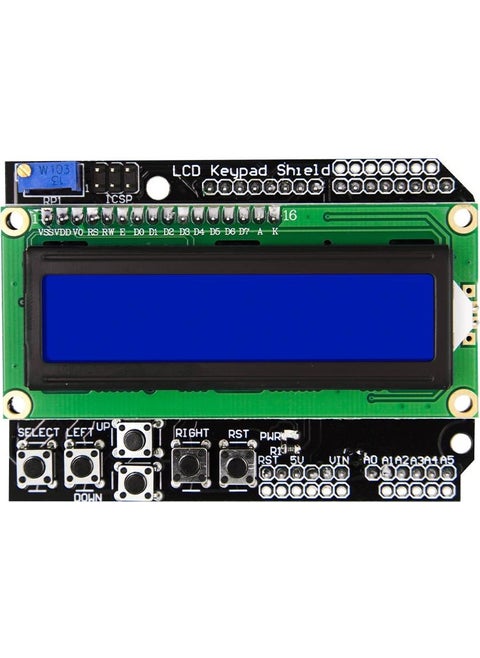 TLS Robotics 1602 LCD Keypad Shield 16x2 Screen Compatible with Arduino