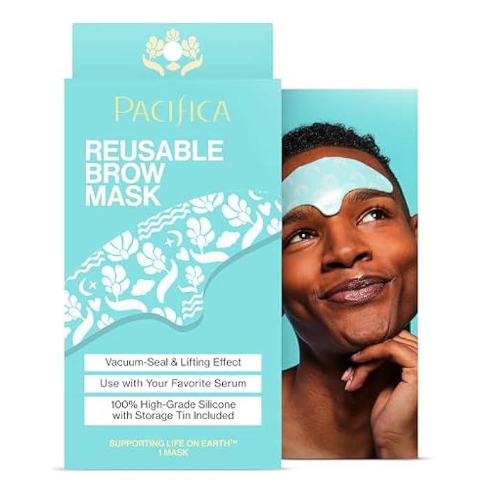 Pacifica Reusable Brow Mask – 100% Silicone Forehead Wrinkle Patch for Brow Lift, Reusable Anti-Wrinkle Pad Smooths Frown Lines, Vegan, Fragrance-Free, Vegan & Cruelty-Free, 1 Piece - Image 1