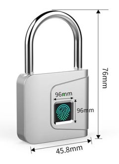 JAJEEK "Anti-Theft Fingerprint Padlock, Smart Fingerprint Padlock, Portable Intelligent Lock, Waterproof USB Charging Small Smart Padlock for Cabinet, Luggage, Gym, Suitcase, School, Bike, Black"  - Image 3