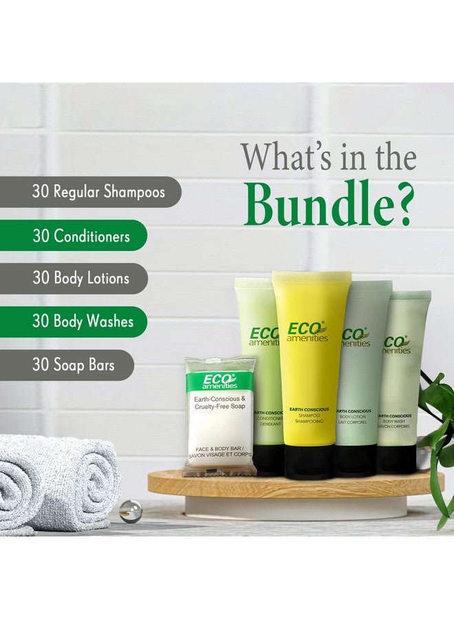 ECO Amenities 150 Piece Hotel Toiletries Set5In1 Travel Toiletries Include 30Ml Shampoo Conditioner Body Lotion Body Wash And 28G Soap (30 Each)Perfect For Hotels Airbnb And Hospitality - Image 3