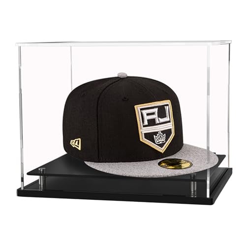 WANLIAN Clear Hat Display CaseSelfAssembly Acrylic Baseball Cap Holder Stand with Stainless Steel Risers Perfect for Sports Caps Mini Helmets Assembly Required - Image 1