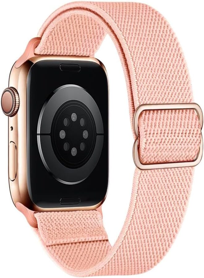 Yaber Stretchy Nylon Solo Loop Bands Compatible with Apple Watch 38mm 40mm 42mm 42mm 44mm 45mm 49mm , Adjustable Stretch Braided Sport Elastics Wristband Compatible with iWatch Ultra Series
