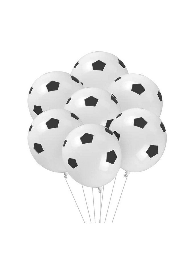 AnnoDeel 50Pcs Soccer Latex Balloons 12Inch Football Helium Latex Balloon Black Green Boy Birthday Party Decor Sports Meet Decorations Sports Theme Birthday Party - Image 1