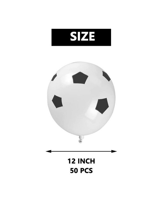 AnnoDeel 50Pcs Soccer Latex Balloons 12Inch Football Helium Latex Balloon Black Green Boy Birthday Party Decor Sports Meet Decorations Sports Theme Birthday Party - Image 3