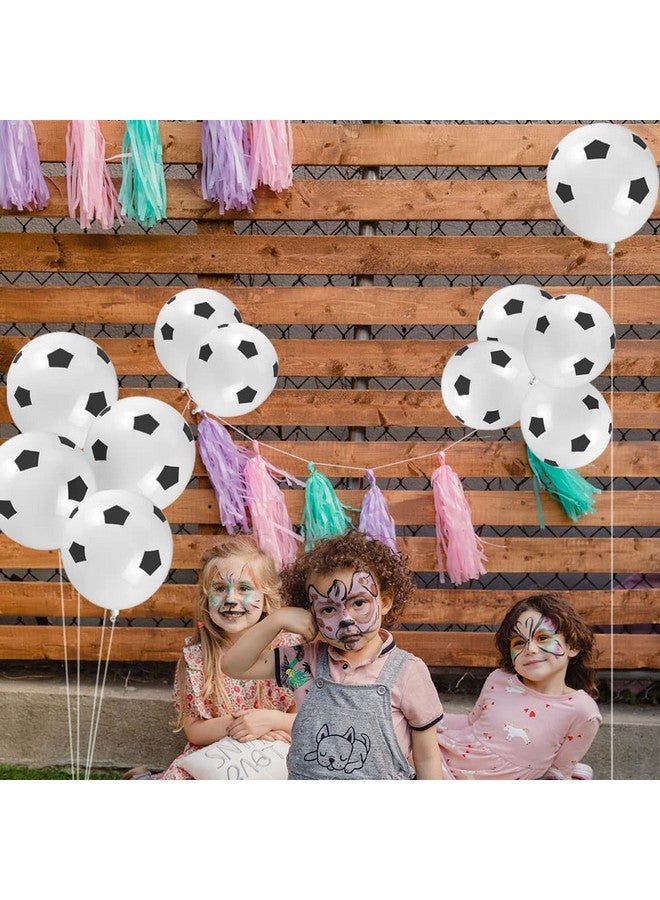 AnnoDeel 50Pcs Soccer Latex Balloons 12Inch Football Helium Latex Balloon Black Green Boy Birthday Party Decor Sports Meet Decorations Sports Theme Birthday Party - Image 4