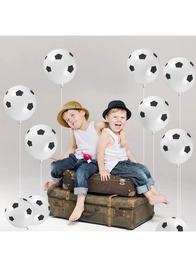 AnnoDeel 50Pcs Soccer Latex Balloons 12Inch Football Helium Latex Balloon Black Green Boy Birthday Party Decor Sports Meet Decorations Sports Theme Birthday Party - Image 5