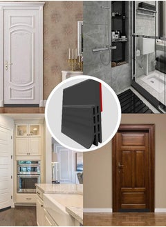 Xoopla (2 pack) Door Draft Stopper, Under Door Draft Blocker , Adjustable Adhesive Rubber Door Seal Waterproof Soundproof for Interior Exterior Doors Guard Against Drafts Dust Noise Animals (5×100CM,Black)  - Image 4