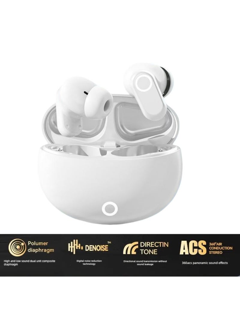 Generic Bluetooth Earphones, Noise Cancellation True Wireless Earbuds, 13mm Drivers, 28H Playtime, IPX7, Bluetooth V5.4, 2 Mics for AI Clear Calls, White  - Image 1