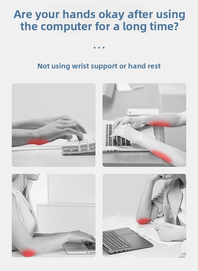 oimaster Keyboard Wrist Rest – Ergonomic Memory Foam PU Leather Pad, Soft & Foldable, Adjustable Length & Angle, Non-Slip ABS Base, Waterproof & Sweatproof, Comfortable Keyboard Hand Support, Wrist Mouse Pad - Image 3
