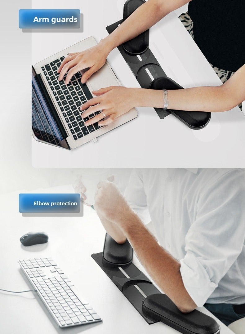 oimaster Keyboard Wrist Rest – Ergonomic Memory Foam PU Leather Pad, Soft & Foldable, Adjustable Length & Angle, Non-Slip ABS Base, Waterproof & Sweatproof, Comfortable Keyboard Hand Support, Wrist Mouse Pad - Image 5