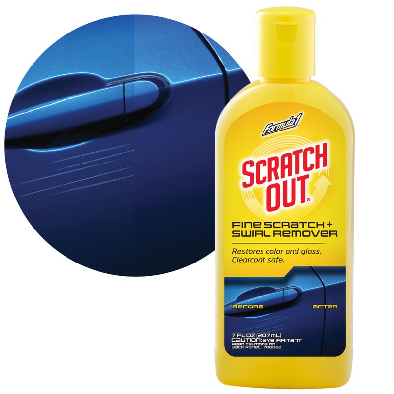 Formula 1 Scratch Out Liquid Car Scratch Remover and Polishing Compound for Light Scratches Hazy Paint and Swirl Marks 7 oz