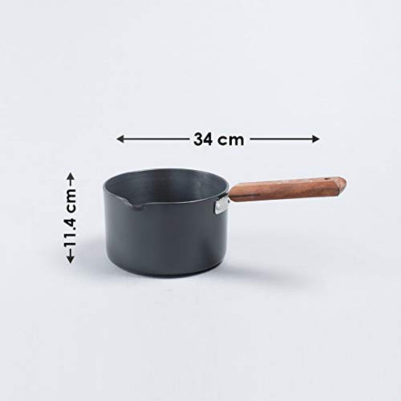 Ebony Hard Anodized Aluminium Sauce Pan 2 Litres/16cm Black/Brown - Image 4