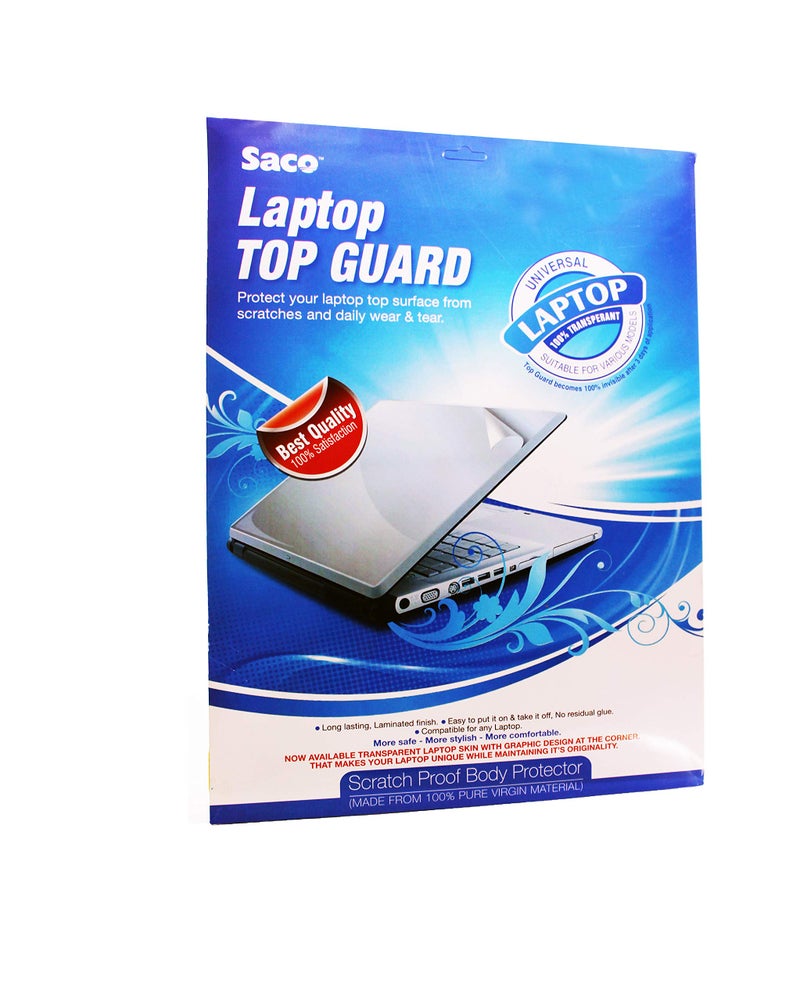 Saco Ultra Clear Top Guard for Lenovo Yoga 520-14Ikb 14-Inch Laptop (Black) - Image 5