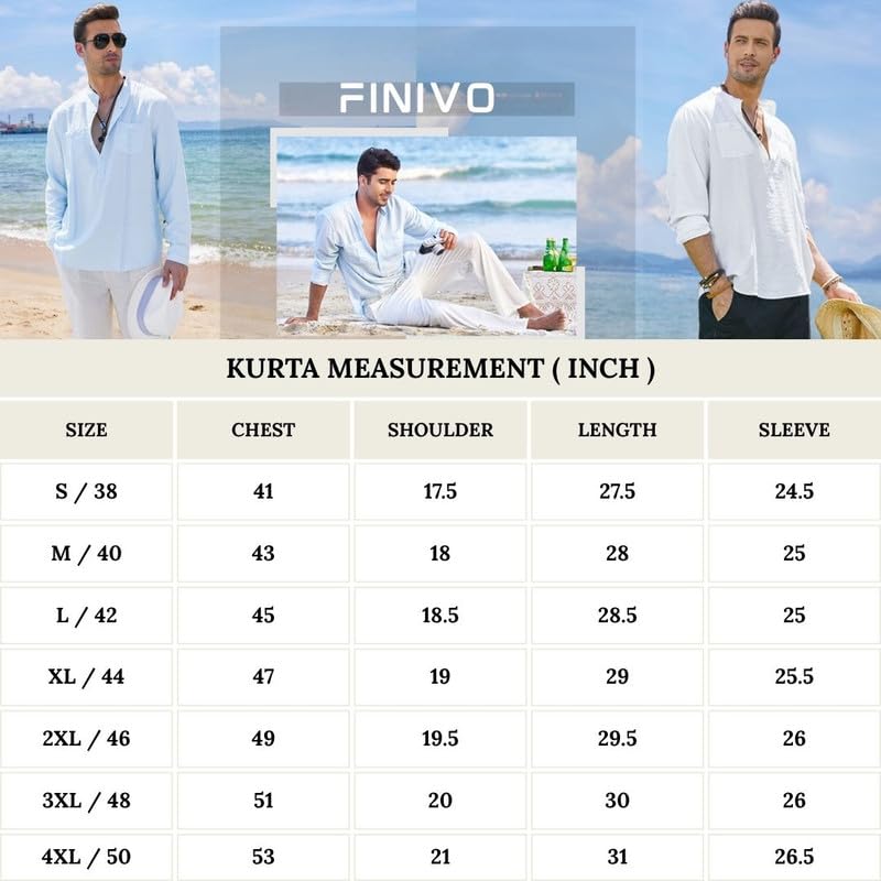 FINIVO FASHION Men’s Cotton Blend Short Kurta with Full Sleeves and Ethnic Neck Design | Casual Crinkle Texture Kurta with Mandarin Collar Black - Image 5
