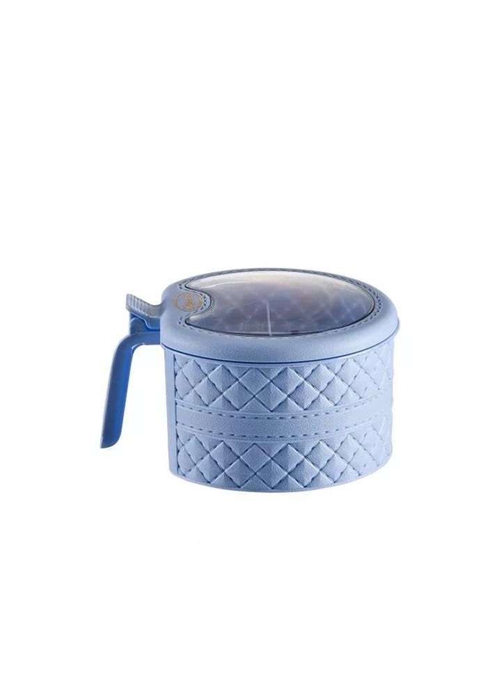 Spaceshoop 3 Compartments Seasoning Box With Lid and Handle Faux Leather Look Spice Pots - Image 1