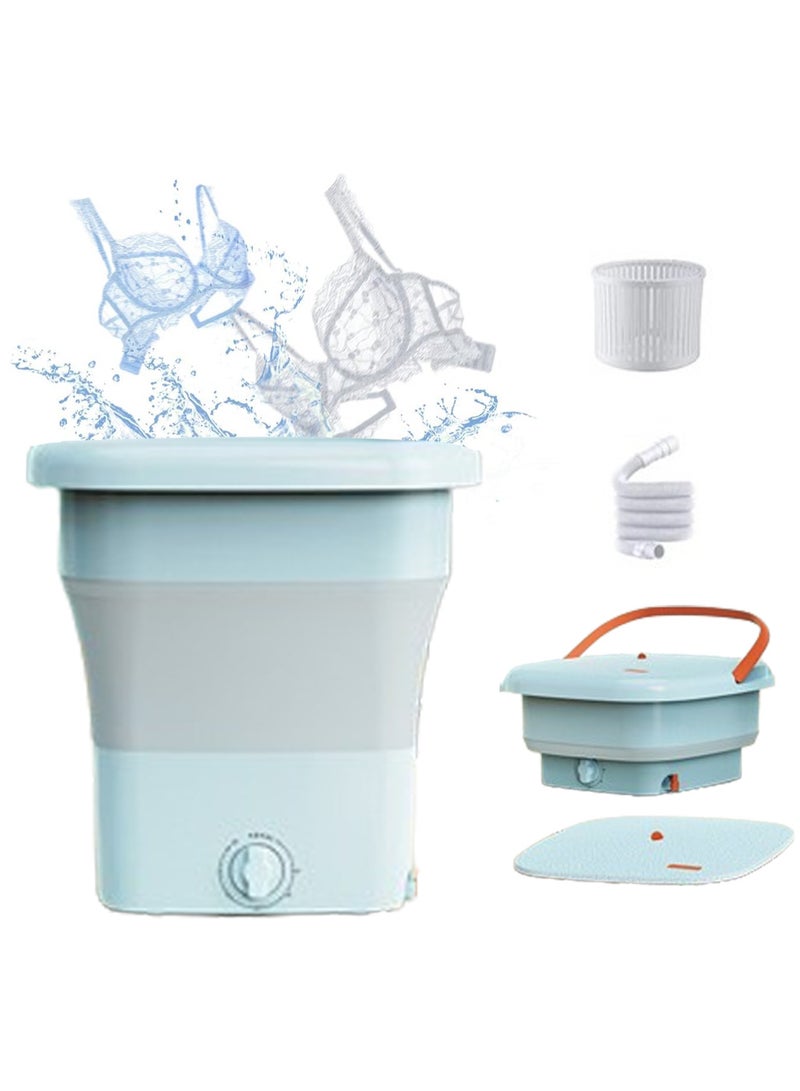 Foldable Washing Machine 12 Liters Large Capacity Small Mini Washing Machine with Drain Pipe and Drain Basket Suitable for Apartment Camping Rv Baby Underwear Washing Machine - Image 1