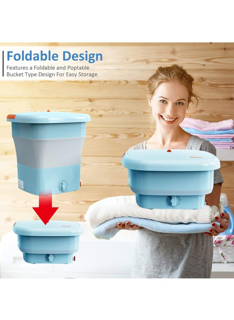 Foldable Washing Machine 12 Liters Large Capacity Small Mini Washing Machine with Drain Pipe and Drain Basket Suitable for Apartment Camping Rv Baby Underwear Washing Machine - Image 4