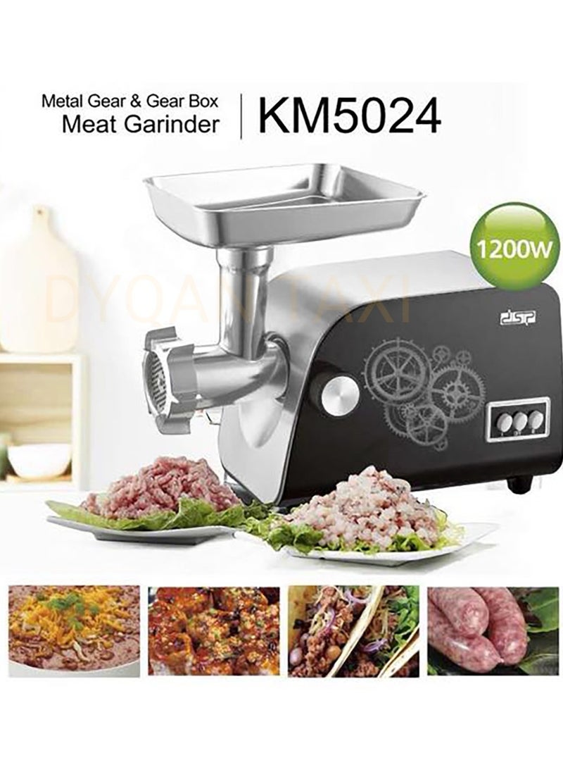 DSP Meat Grinder 1200 watts 1200.0 W KM5024 Black/Silver  - Image 1