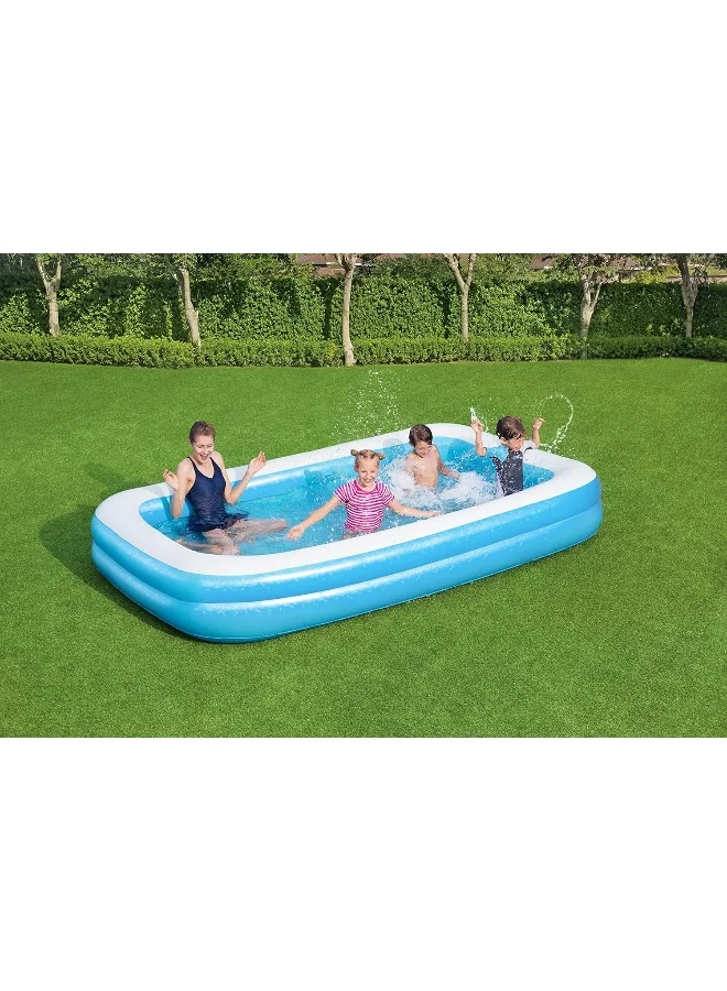 Bestway Family Pool Rectangular, Blue, 305x183x46 cm 3.05mx1.83mx46cm