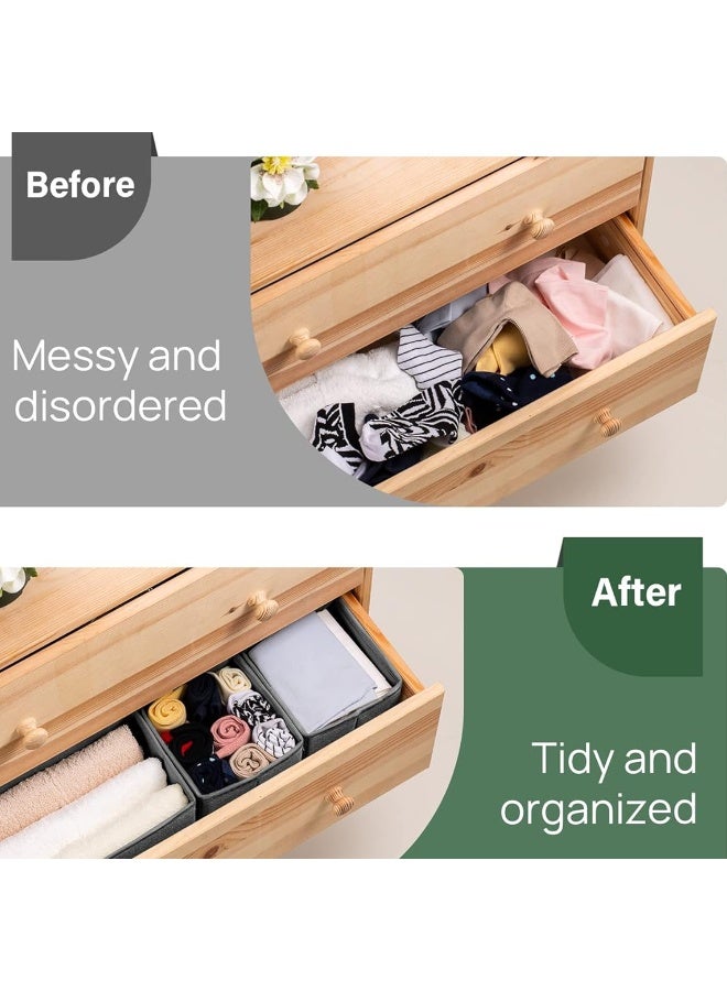 زابروس Clothes Storage Box – Foldable Wardrobe Organizer, Drawer Organizer, Made of Cotton. Ideal for Clothes & Books Storage Washable Closet Storage Basket for Neat and Efficient Organization - Image 3