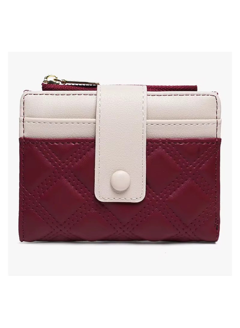 Deabolar Women Wallet  Leather Short Wallet Bifold RFID Blocking Wallet Credit Card Holder Organizer with Zipper Pocket Mini Lady Purse - Image 1