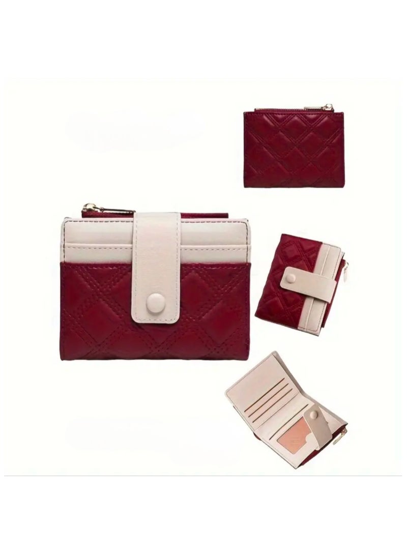 Deabolar Women Wallet  Leather Short Wallet Bifold RFID Blocking Wallet Credit Card Holder Organizer with Zipper Pocket Mini Lady Purse - Image 2