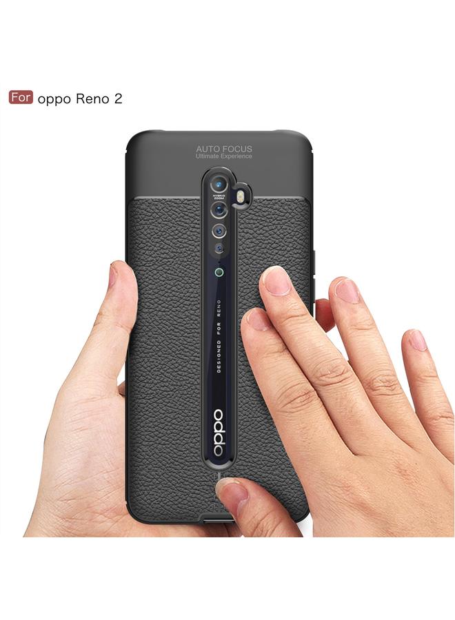 S-TOP Case For OPPO Reno 2 Litchi Texture TPU Shockproof Case - Image 4