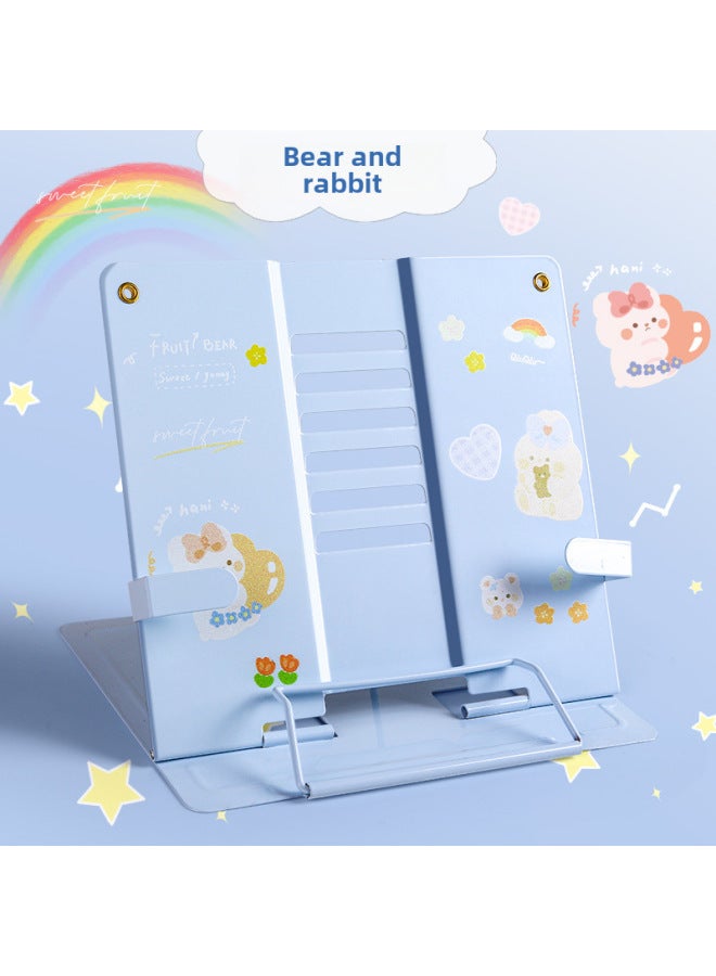 Kaba Bear حامل كتب كابا للأطفال، رف قراءة، مكتب، رف كتب، حامل كتب سطح المكتب، حامل كتب، حامل كتب، حامل كتب، قارئ كتب، رف كتب، حامل قراءة - Image 1