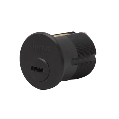 Jeriup 1-1/2" (Overall Length: 38mm) Length Oil Rubbed Bronze Mortise/Rim Lock Cylinder, Brass Lock Corer with dimple Keyway, with 5 Keys, Standard Outdoor & Indoor Use, Door Lock Replacement … - Image 1