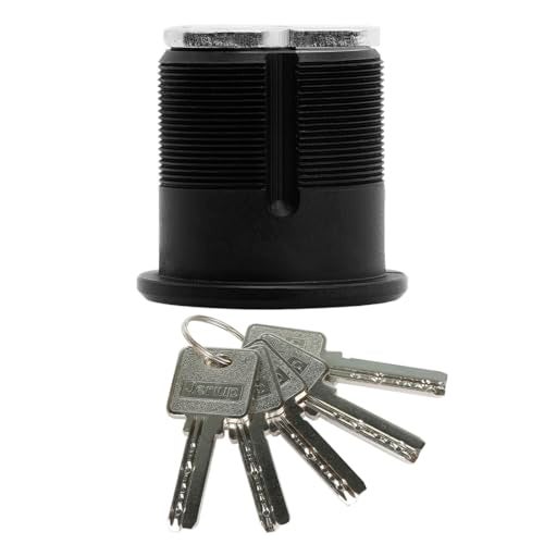 Jeriup 1-1/2" (Overall Length: 38mm) Length Oil Rubbed Bronze Mortise/Rim Lock Cylinder, Brass Lock Corer with dimple Keyway, with 5 Keys, Standard Outdoor & Indoor Use, Door Lock Replacement … - Image 5