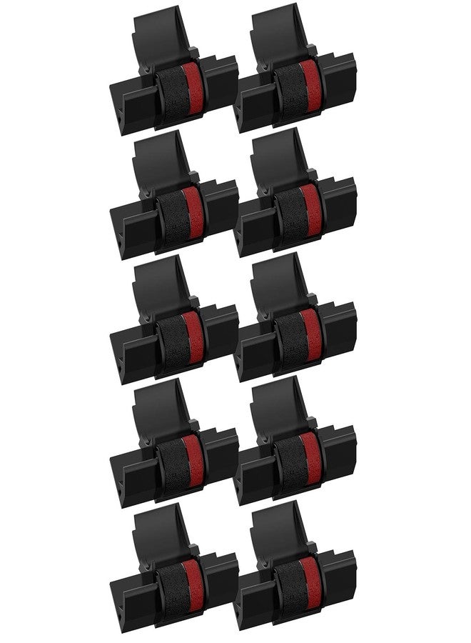 BIGGER Compatible Calculator Ink Ribbon Replacement for IR-40T CP13 MP-12D PR42 Used with Casio HR-100TM HR-150TM HR-170RC, Sharp EL-1750V EL-1801V, Individually Sealed, Black/Red, 10 Pack - Image 1