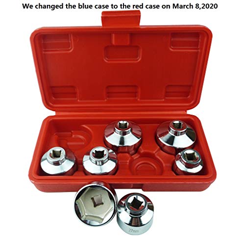 Ibetter Heavy Duty 7-Piece Oil Filter Cap Wrench Tool Kit Can Last For Ever Includes 24mm,27mm,29mm,30mm,32mm,36mm,38mm Socket Set Compatible with Mercedes Benz, VW, BMW and More Oil Filter Housing - Image 2