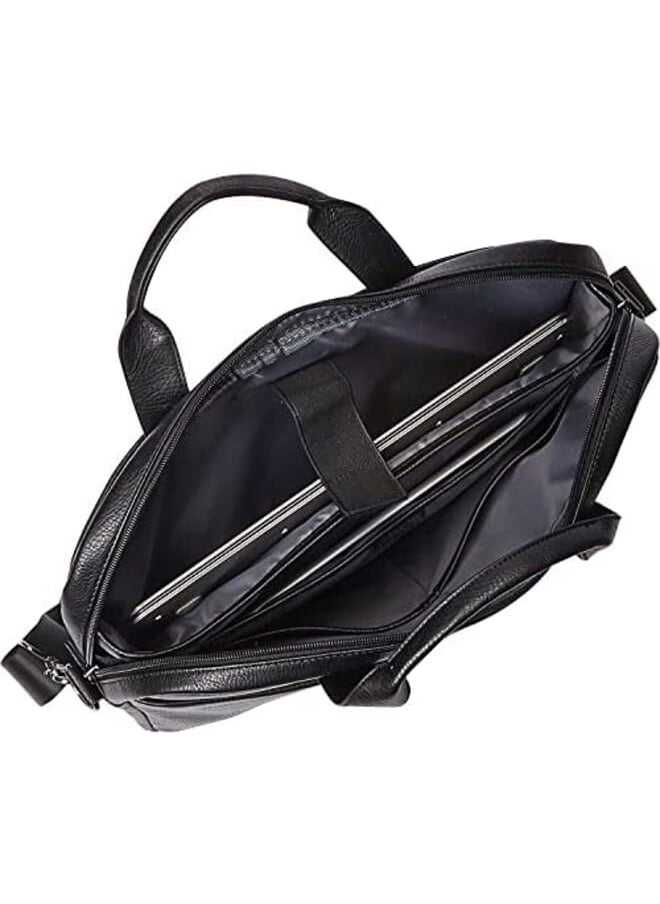 Kenneth Cole Reaction - Protec Pebbled Vegan Leather Slim 16 Inch Laptop And Tablet Business Briefcase Bag - Image 1