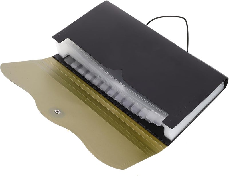 Green Portable File Organizer Expanding Accordion Folder For Receipts And Documents - Image 1