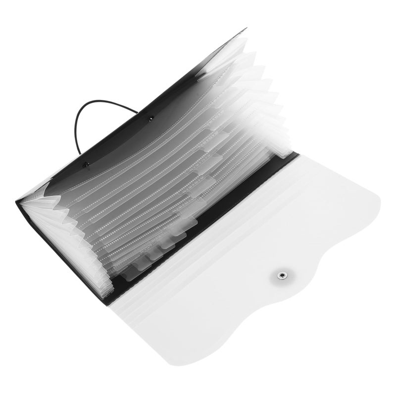 Green Portable File Organizer Expanding Accordion Folder For Receipts And Documents - Image 2