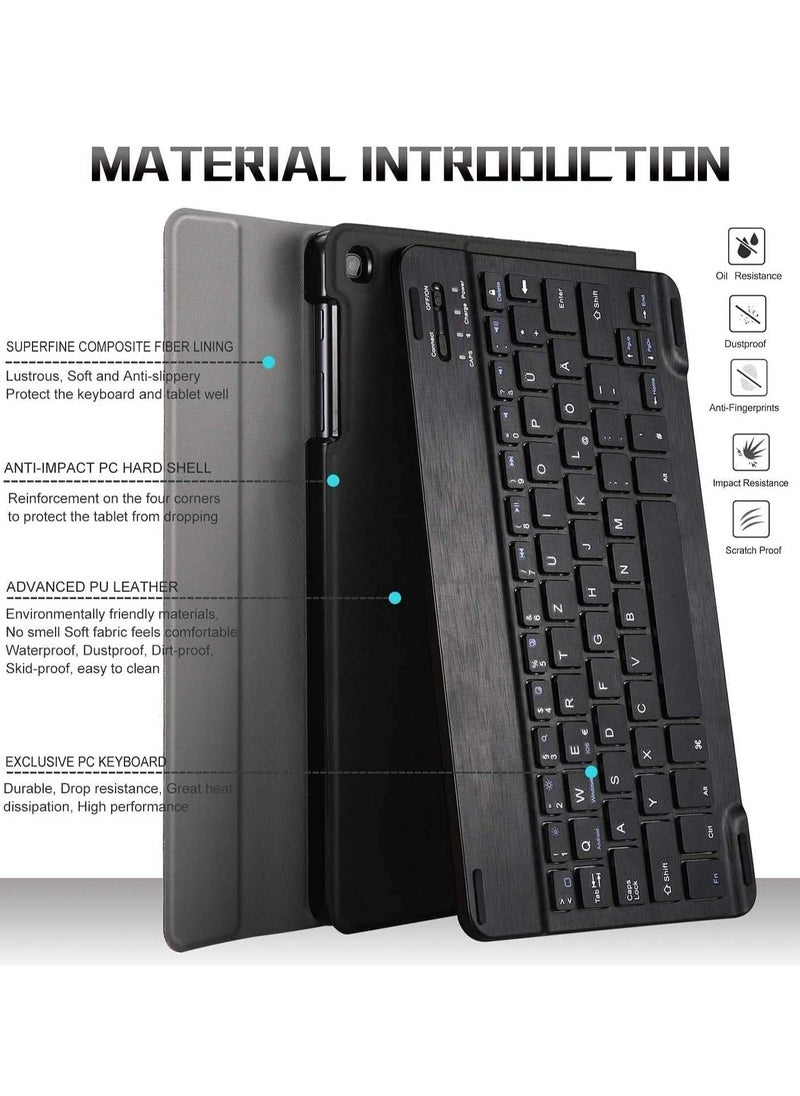 ELTRAZONE New Keyboard Case Compatible for Galaxy Tab S6 Lite 2020 – Detachable Wireless Keyboard with Pencil Holder, Stand Folio Cover, Full Protection, Slim & Lightweight, Perfect for Work & Play  - Image 5