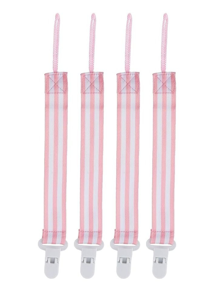 Pixie Combo Pack Pacifier Holder Pink Stripe Print (Pack Of 4) - Image 3